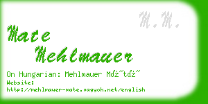 mate mehlmauer business card